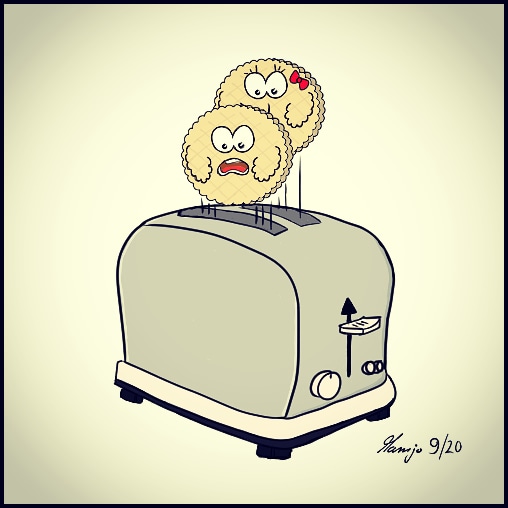 schnuhsel toaster waffel cartoon comic cartoonart schnuhsellig schnuhsel´lig mamjo