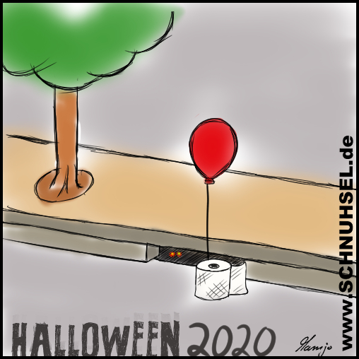 Halloween-2020 , corona , klopapier ballon clown