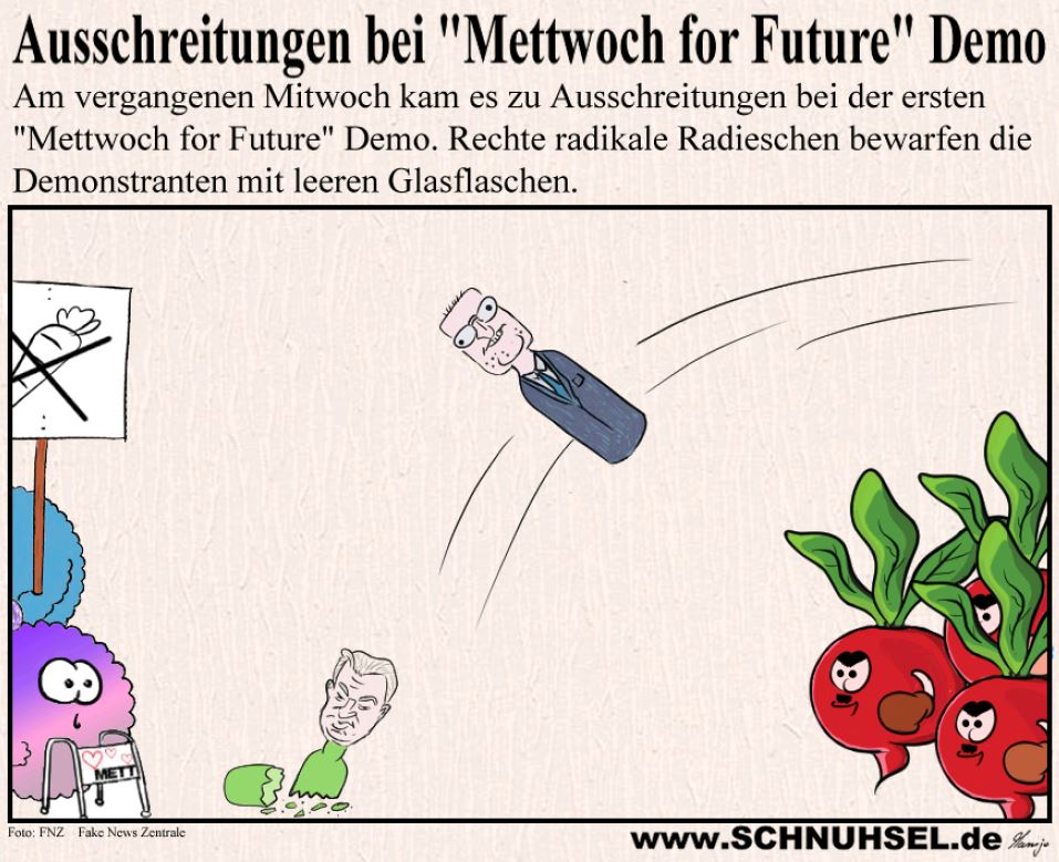 schnuhsel demo mettwoch frieday for Future radischen rechts rechte radikale cartoon comic skizze politiker flaschen glasflaschen söder spahn
